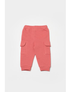 UP-BC-CSY8018-18,Pantaloni cu buzunare laterale, Two thread, 100%bumbac organic - Rose, BabyCosy (Marime: 18-24 Luni) 2