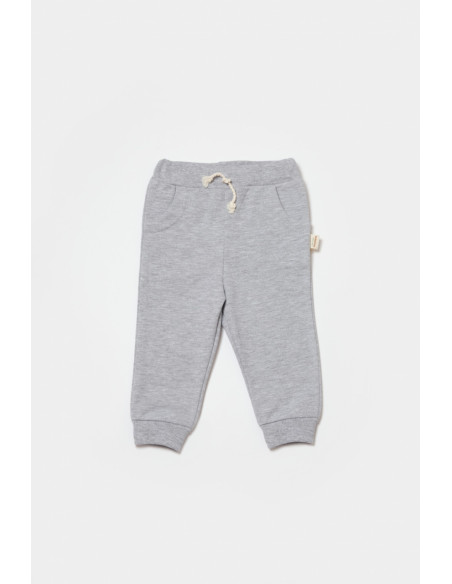 UP-BC-CSY8020-9,Pantaloni lungi, Two thread, 100%bumbac organic - Gri, BabyCosy (Marime: 9-12 luni)
