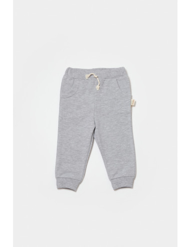 UP-BC-CSY8020-3,Pantaloni lungi, Two thread, 100%bumbac organic - Gri, BabyCosy (Marime: 3-6 Luni)