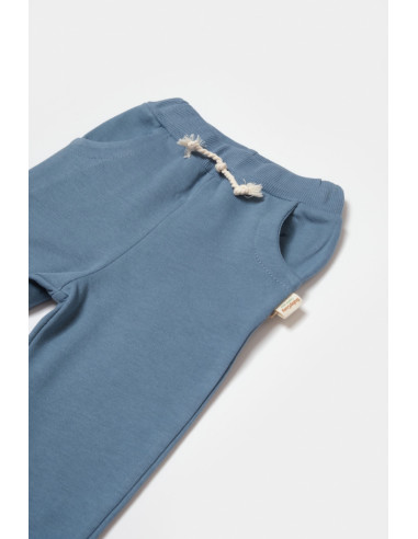 UP-BC-CSY8021-9,Pantaloni lungi, Two thread, 100%bumbac organic - Indigo, BabyCosy (Marime: 9-12 luni)