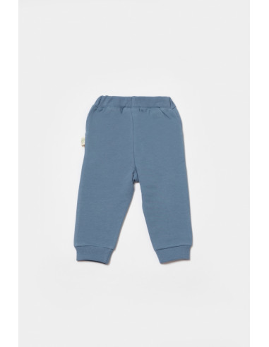 UP-BC-CSY8021-18,Pantaloni lungi, Two thread, 100%bumbac organic - Indigo, BabyCosy (Marime: 18-24 Luni)