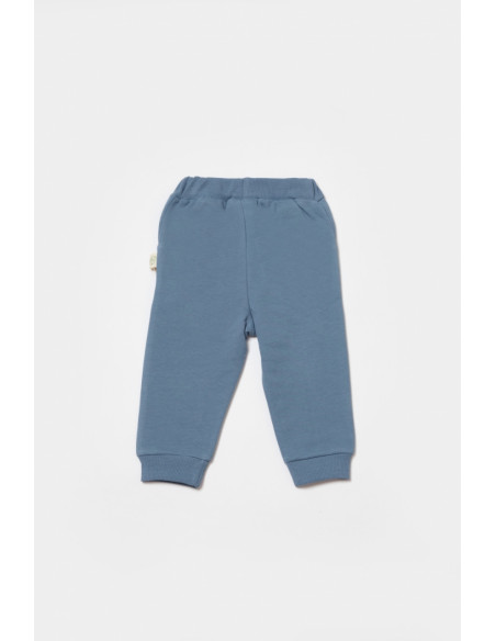 UP-BC-CSY8021-18,Pantaloni lungi, Two thread, 100%bumbac organic - Indigo, BabyCosy (Marime: 18-24 Luni)