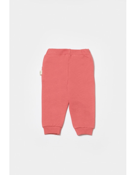 UP-BC-CSY8022-9,Pantaloni lungi, Two thread, 100%bumbac organic - Rose, BabyCosy (Marime: 9-12 luni)