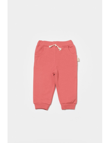 UP-BC-CSY8022-3,Pantaloni lungi, Two thread, 100%bumbac organic - Rose, BabyCosy (Marime: 3-6 Luni)
