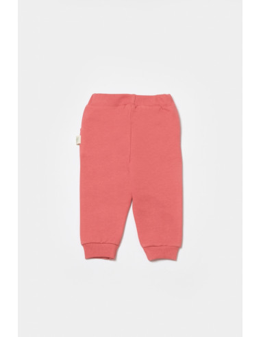 UP-BC-CSY8022-12,Pantaloni lungi, Two thread, 100%bumbac organic - Rose, BabyCosy (Marime: 12-18 Luni)
