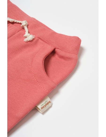 UP-BC-CSY8022-18,Pantaloni lungi, Two thread, 100%bumbac organic - Rose, BabyCosy (Marime: 18-24 Luni)