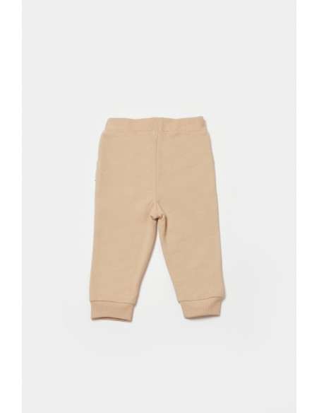 UP-BC-CSY8023-9,Pantaloni lungi, Two thread, 100%bumbac organic - Stone, BabyCosy (Marime: 9-12 luni)