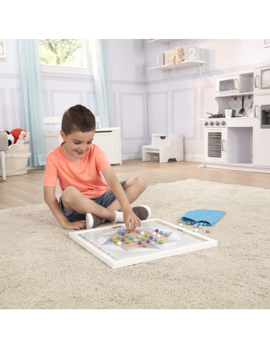 MD30382,Joc de societate 2 in 1 Solitaire si Sah chinezesc - Melissa & Doug