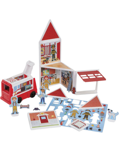 MD30654,Set de joaca magnetic Statia de Pompieri- Melissa & Doug MD30654,Set de joaca magnetic Statia de Pompieri- Melissa & Doug
