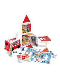 MD30654,Set de joaca magnetic Statia de Pompieri- Melissa & Doug 2