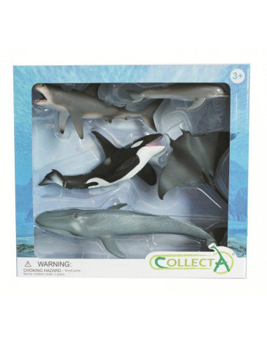 COL84072WB,Set de 5 figurine pictate manual Viata Marina
