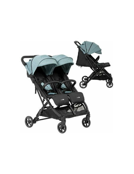 BN-49720,Carucior gemeni Active Twin Cadru din aluminiu Spatar reglabil Pliere compacta Conform cu standardul european de securi