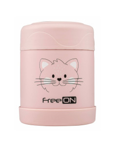 BN-380722,Termos pentru alimente solide Din otel inoxidabil Mentine cald pana la 12 ore si rece pana la 24 ore FreeON Pink Kitty 2