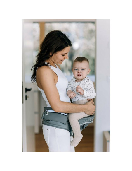 BN-48952,Marsupiu cu scaunel 6 in 1 Easy Mode De la 3.5 kg pana la 15 kg FreeON Grey