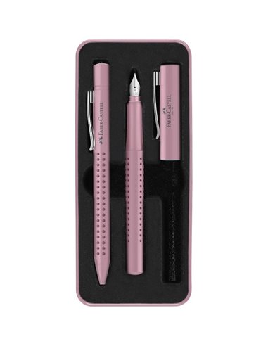 FC201528,Set stilou FC201528 M + Pix grip Faber-Castell, Rose