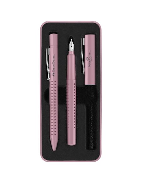 FC201528,Set stilou FC201528 M + Pix grip Faber-Castell, Rose