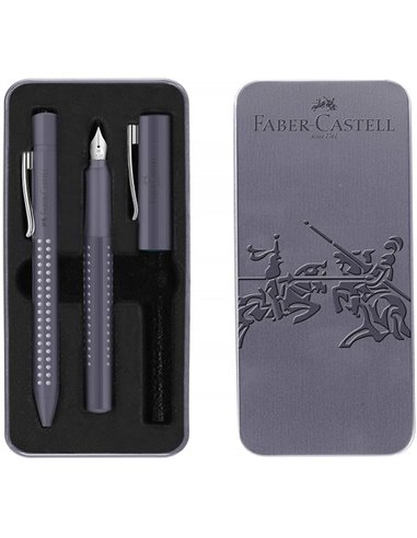 FC201529,Set stilou FC201529 M + Pix grip Faber-Castell, Gri