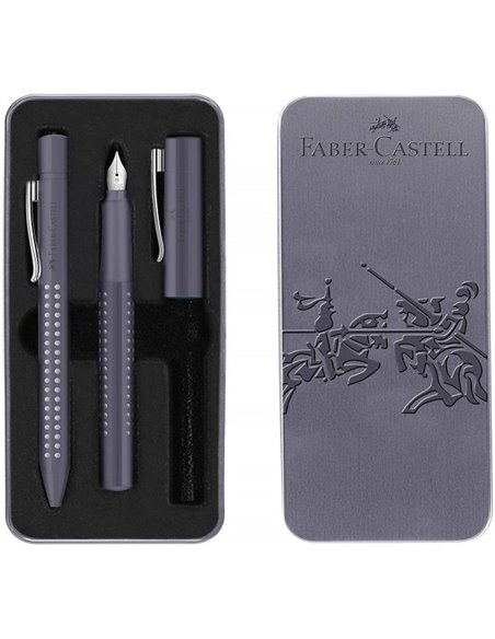 FC201529,Set stilou FC201529 M + Pix grip Faber-Castell, Gri