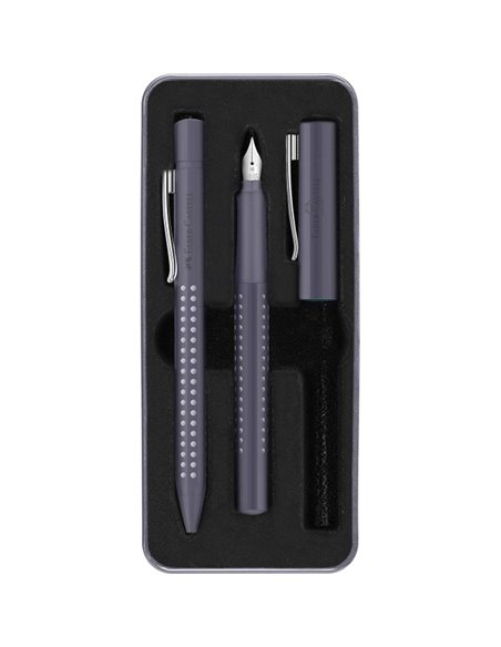 FC201529,Set stilou FC201529 M + Pix grip Faber-Castell, Gri