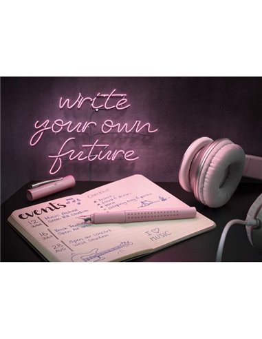 FC201527,Set stilou FC201527 M + Pix grip Faber-Castell, Alb cocos FC201527,Set stilou FC201527 M + Pix grip Faber-Castell, Alb cocos