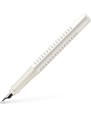 FC201527,Set stilou FC201527 M + Pix grip Faber-Castell, Alb cocos FC201527,Set stilou FC201527 M + Pix grip Faber-Castell, Alb cocos