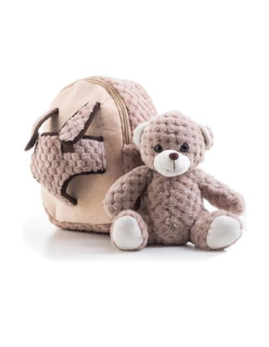 Ghiozdan gradinita BABY ANIMALS, BROWN BEAR, 23x8x28 cm - S-COOL