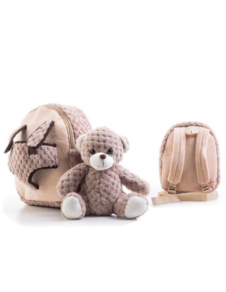Ghiozdan gradinita BABY ANIMALS, BROWN BEAR, 23x8x28 cm - S-COOL