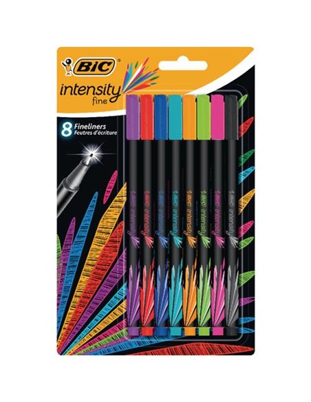 EAN-449268,Fineliner BIC Intensity, 8 buc./set, Multicolor