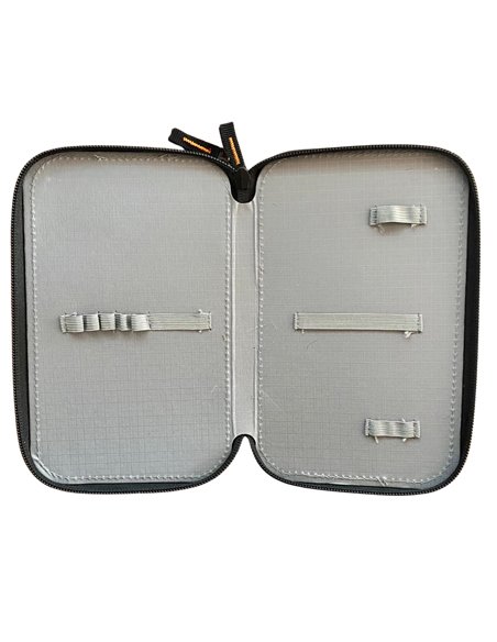 EJPE2303-1,Penar neechipat cu 3 fermoare Pigna, Negru, Motiv Emoji