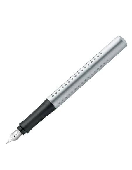 FC140906,Stilou grip 2011 Faber-Castell, Penita F, Argintiu FC140906,Stilou grip 2011 Faber-Castell, Penita F, Argintiu