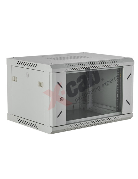 Xcab-6U45S.7035,CABINETE Xcab metalic de perete 19", tip rack wallmount, 6U 600x450 mm, Xcab Gri "Xcab-6U45S.7035"
