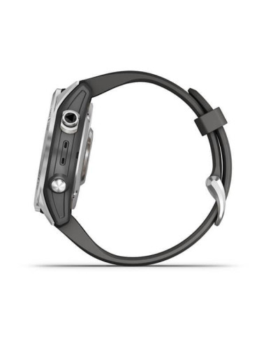 010-02539-01,SmartWatch Garmin Fenix 7S Standard Edition, 1.3inch, Curea silicon, Silver-Graphite