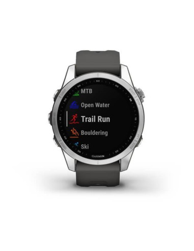 010-02539-01,SmartWatch Garmin Fenix 7S Standard Edition, 1.3inch, Curea silicon, Silver-Graphite