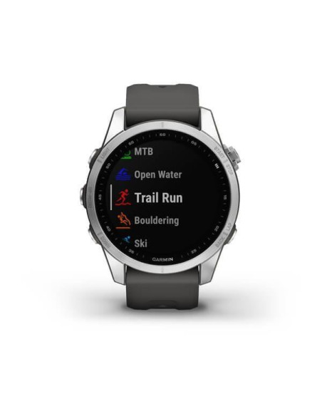 010-02539-01,SmartWatch Garmin Fenix 7S Standard Edition, 1.3inch, Curea silicon, Silver-Graphite