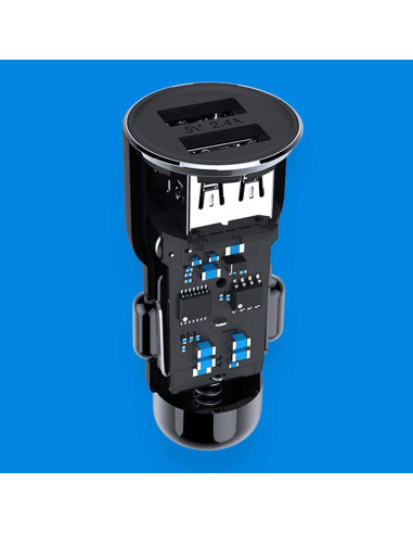 BFQ04RM,Incarcator auto Xiaomi Roidmi 3S, USB, incarcare rapida, Bluetooth 4.2, Negru, BFQ04RM