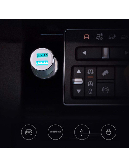 BFQ04RM,Incarcator auto Xiaomi Roidmi 3S, USB, incarcare rapida, Bluetooth 4.2, Negru, BFQ04RM