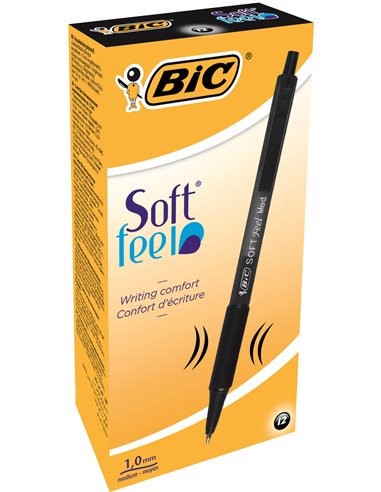 Pix BIC Soft Feel Clic Grip, Negru