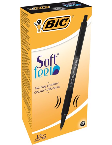 Pix BIC Soft Feel Clic Grip, Negru