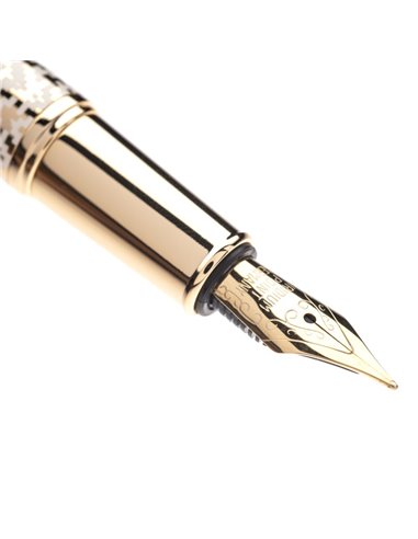 ST112W,Stilou metalic Folclor DACO ST112W, Alb