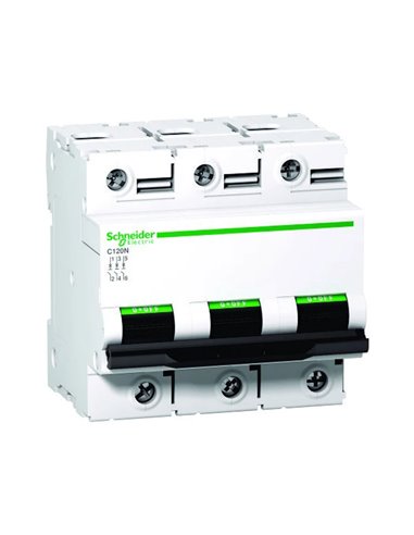 1001852,Intrerupator automat modular Schneider Electric C120N A9N18367, 3P, 100A, curba C