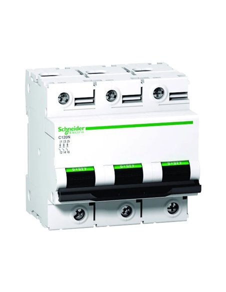 1001852,Intrerupator automat modular Schneider Electric C120N A9N18367, 3P, 100A, curba C