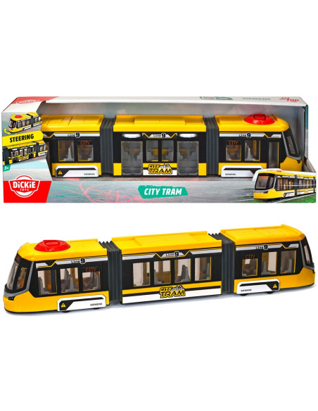 S203747016GK1,Tramvai Dickie Toys Siemens City Tram 41,5 cm galben