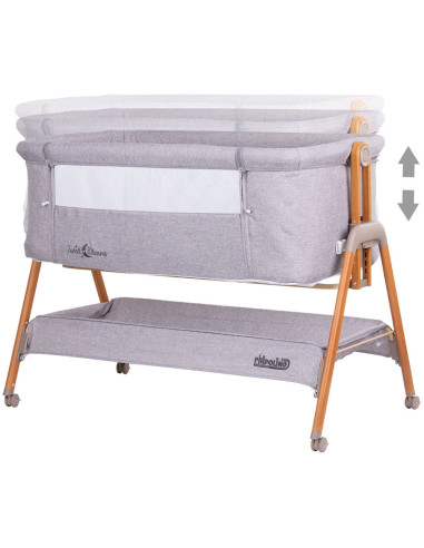 KOSSD0231GY,Patut Co-Sleeper Chipolino Sweet Dreams grey wood