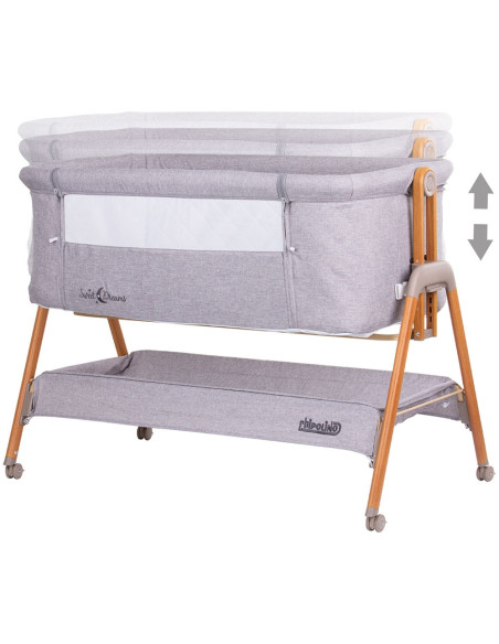 KOSSD0231GY,Patut Co-Sleeper Chipolino Sweet Dreams grey wood