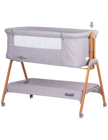 KOSSD0231GY,Patut Co-Sleeper Chipolino Sweet Dreams grey wood