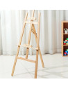 CRDSEV2_175MARO,Sevalet pictura, 175 cm, lemn de pin, inaltime reglabila, culoare maro