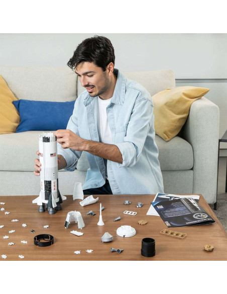 RVS3D11545,Ravensburger - Puzzle 3d Apollo Saturn V 440 Piese