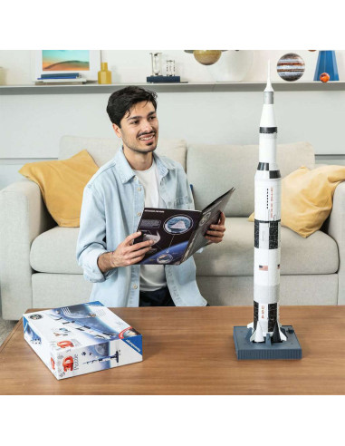 RVS3D11545,Ravensburger - Puzzle 3d Apollo Saturn V 440 Piese