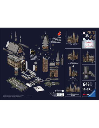 RVS3D11550,Ravensburger - Puzzle 3d Cu Led Harry Potter Sala Principala 540 Piese