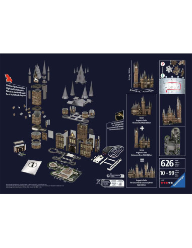 RVS3D11551,Ravensburger - Puzzle 3d Cu Led Harry Potter Turn Astronomie 540 Piese